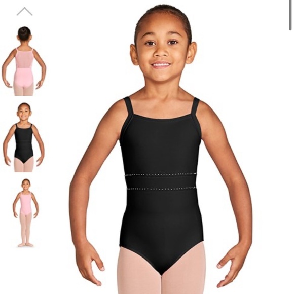 Bloch Diamanté light blue size 6X/7 mesh back dance Leotard Girls - Picture 8 of 9